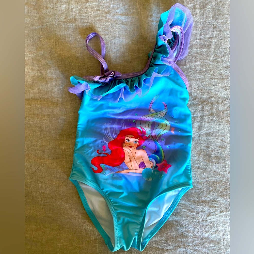 Ariel one piece girls bathing suit size 4T